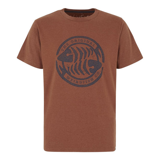 WF Surf Branded Graphic T-Shirt Brick Orange Marl