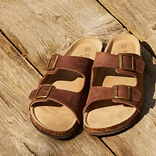 Daley Leather Two Strap Sandal