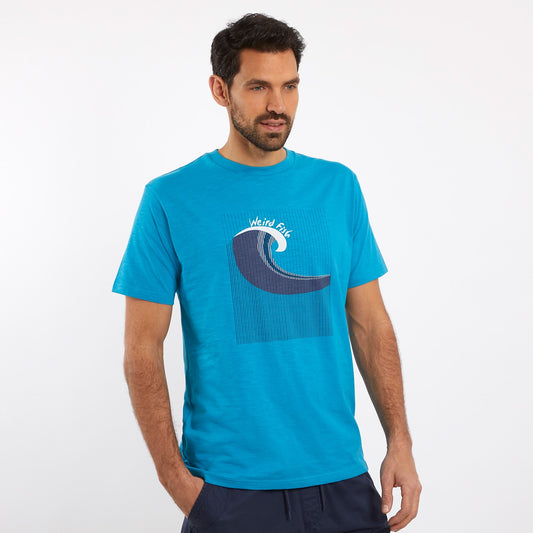 Tidal Organic Cotton Graphic T-Shirt Pagoda Blue