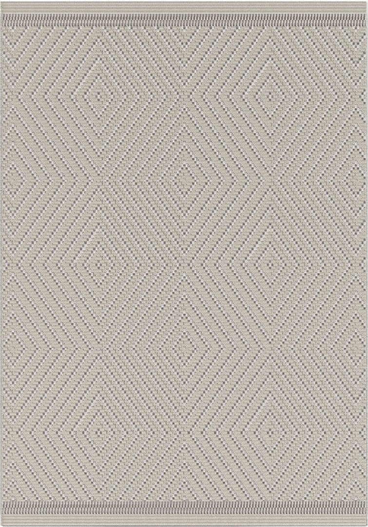 Anne rug gray / l.white