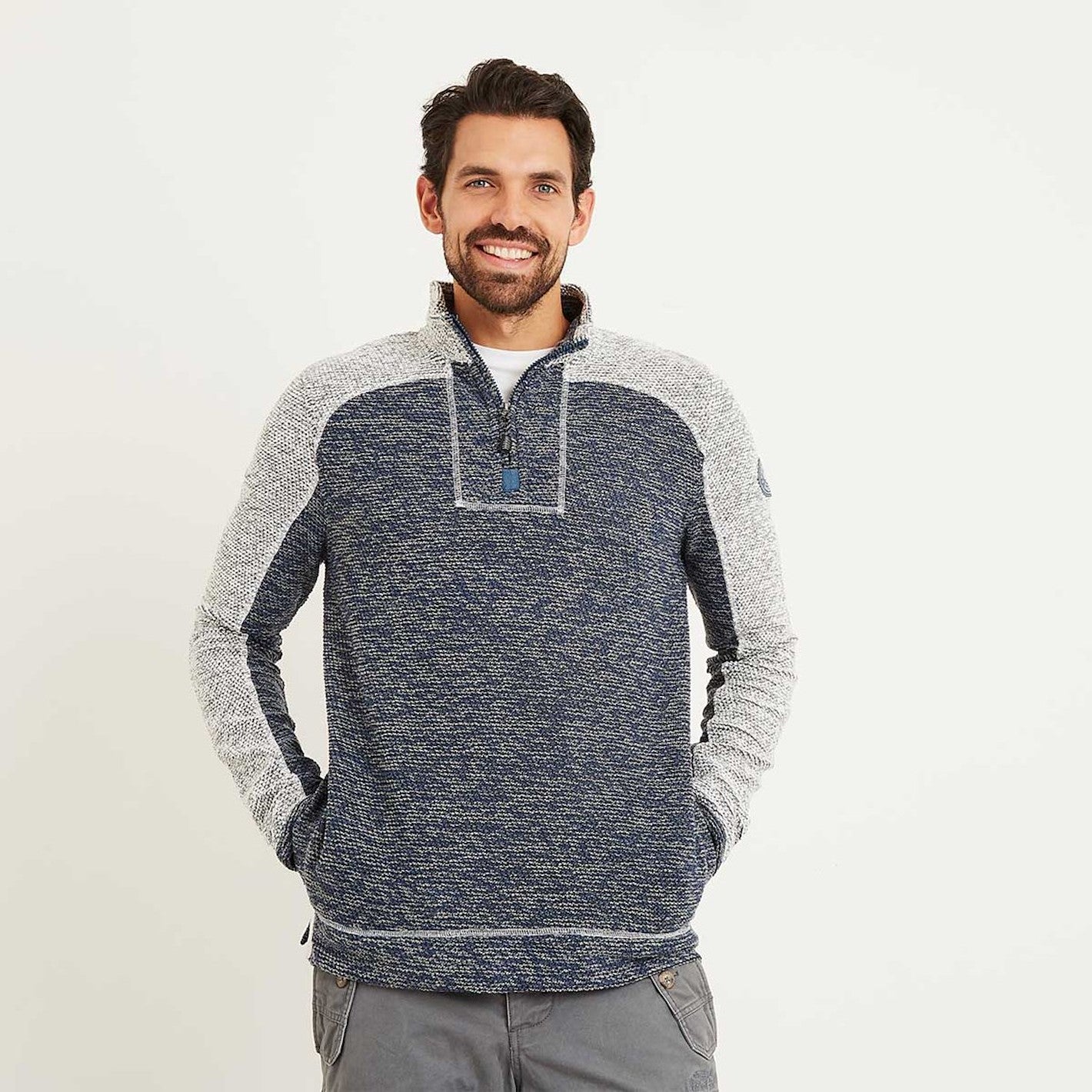 Jepson 1/4 Zip Marled Active Macaroni Sweatshirt