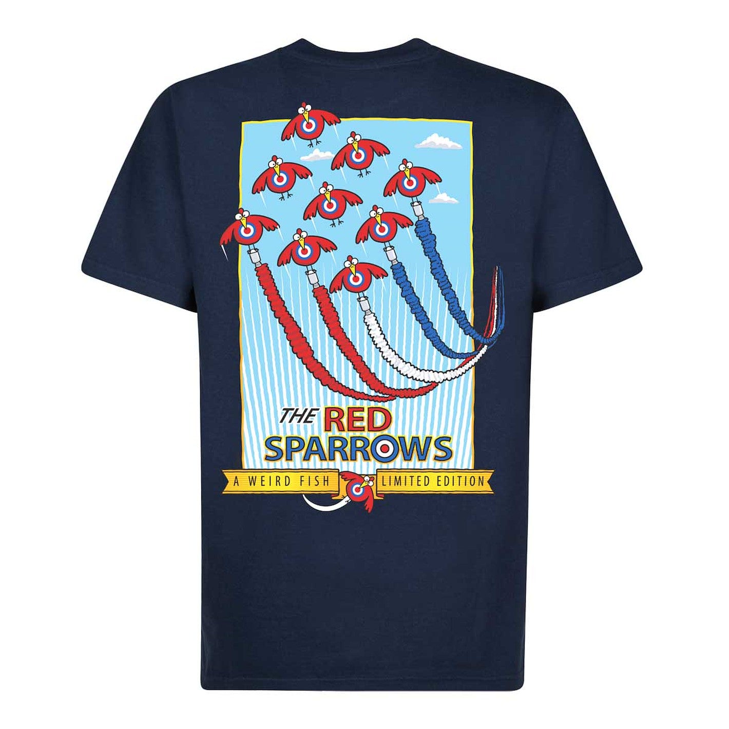 Red Sparrows Artist T-Shirt Maritime Blue