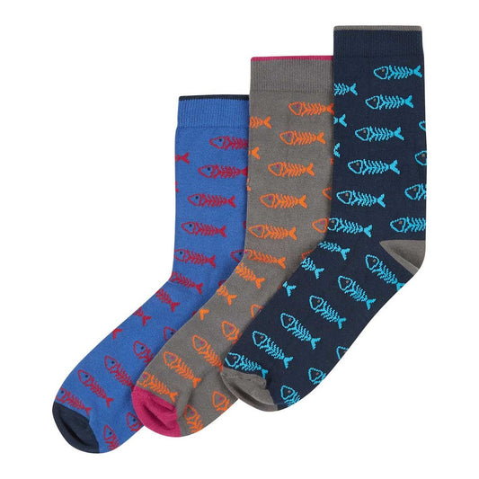 3 Pack Classic Bones Socks Multi