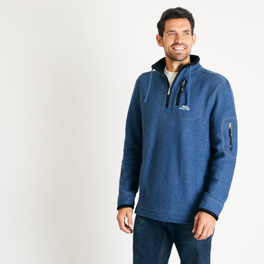 Parkway 1/4 Zip Tech Macaroni Ensign Blue