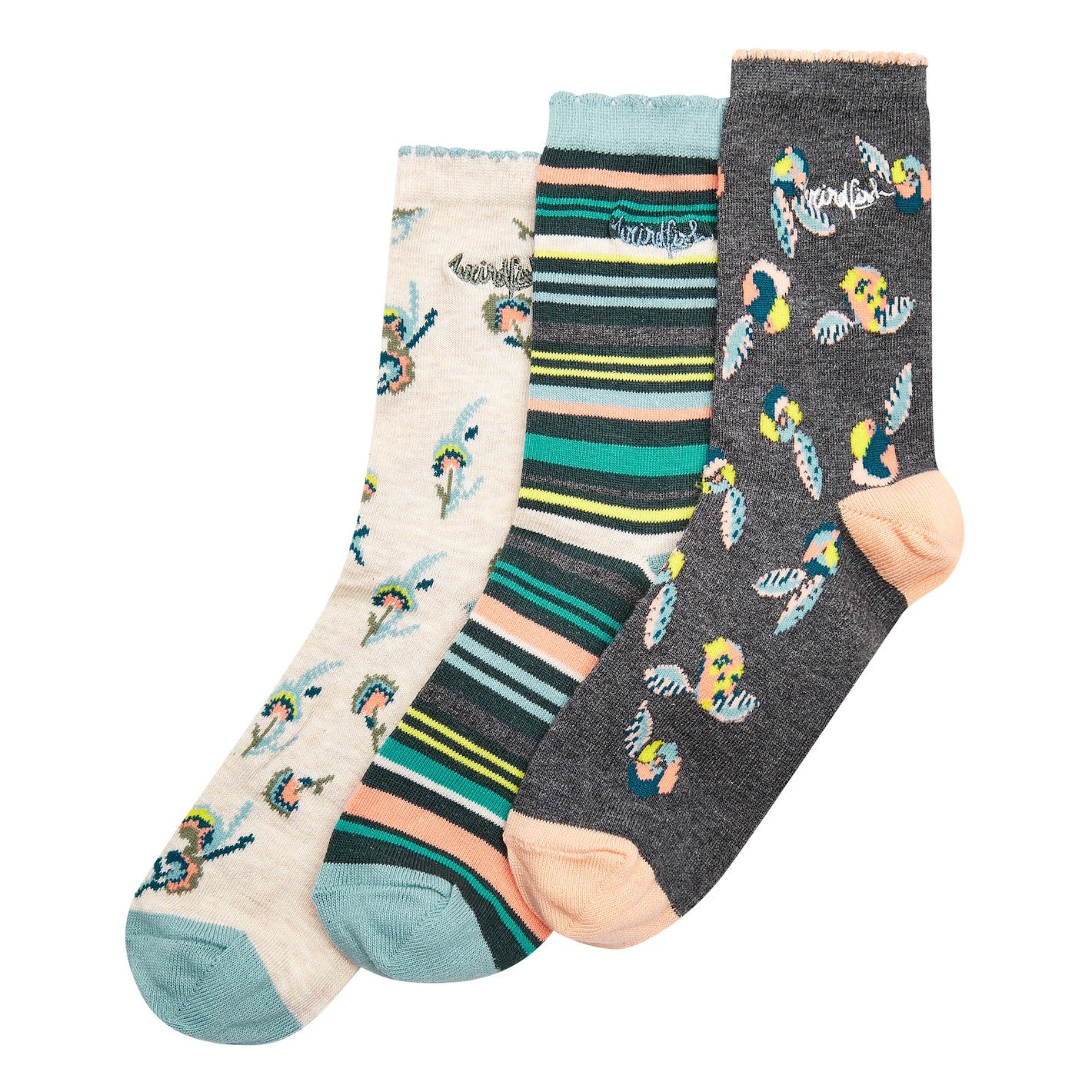 Parade Patterned Socks Multipack Washed Black