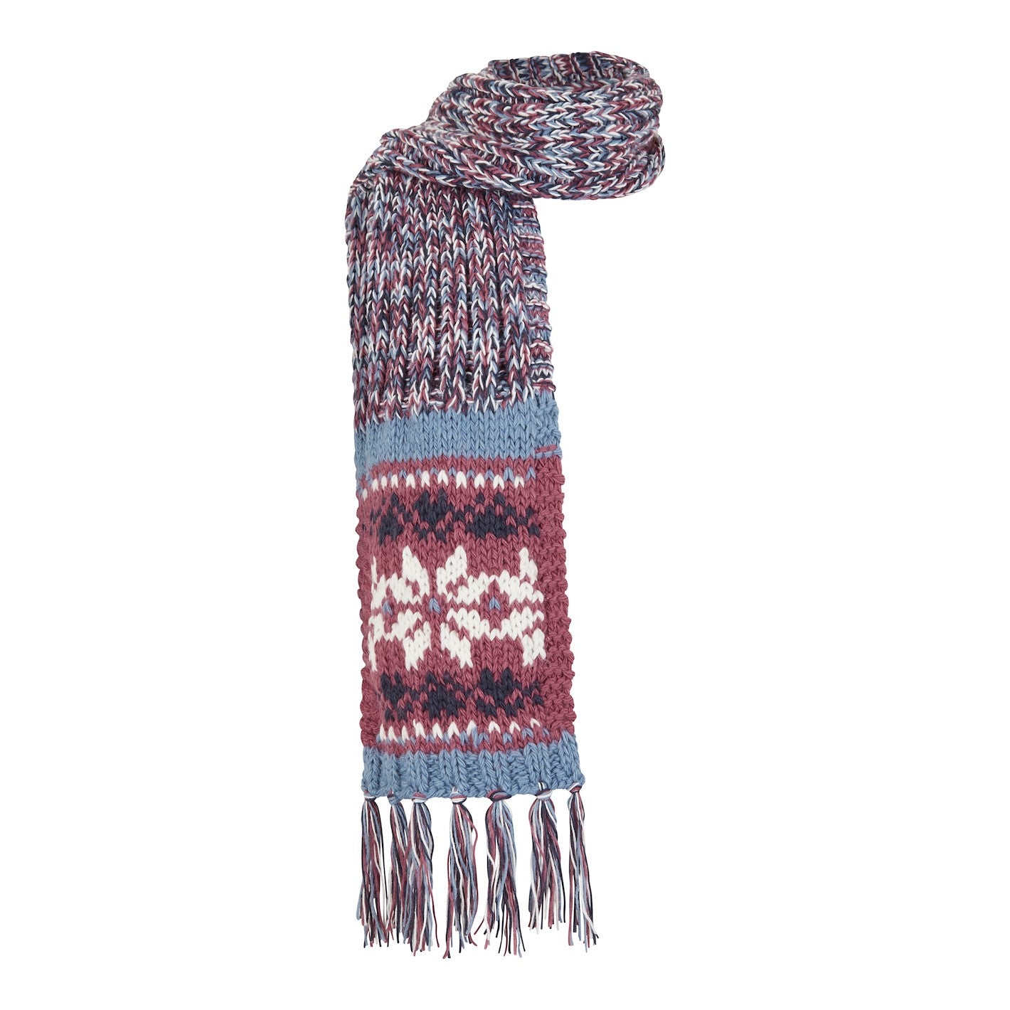 Callie Fair Isle Patterned Scarf Malaga