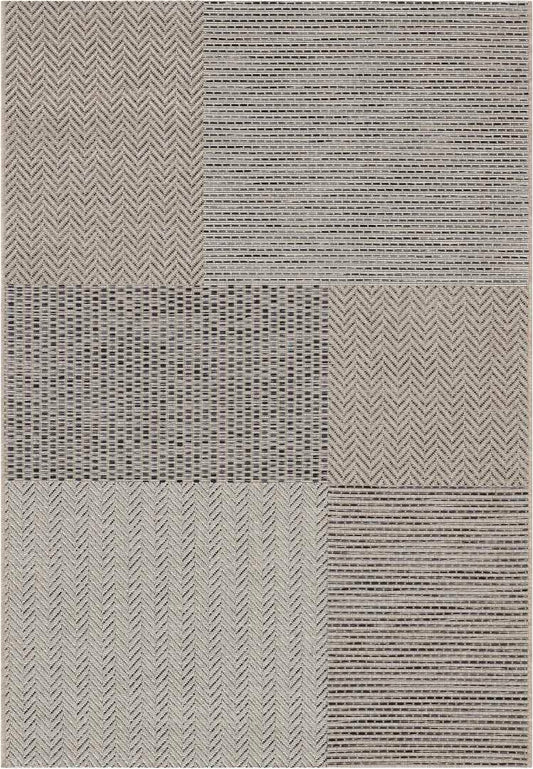 Soile rug natural white / black