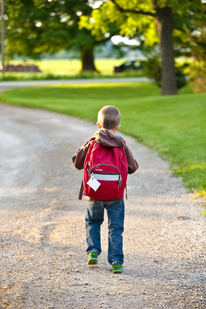 Misikids red medium school bag